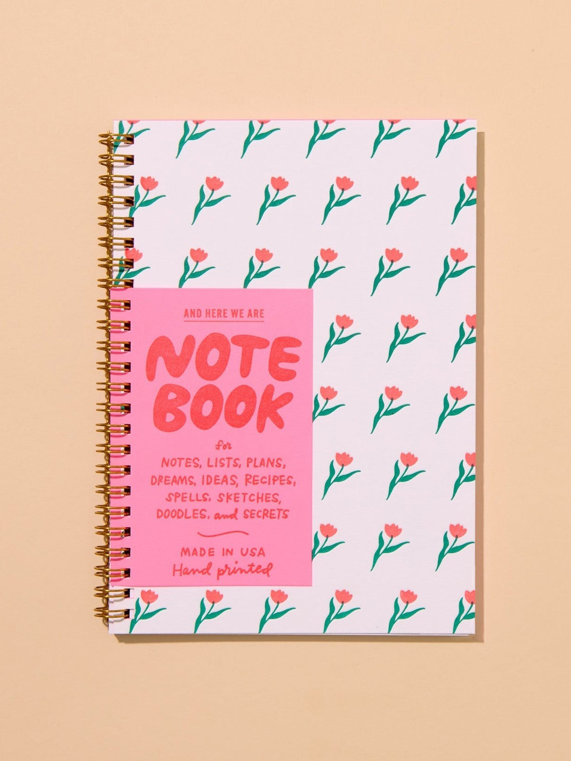 Printemps Tulip Letterpress Spiral Notebook