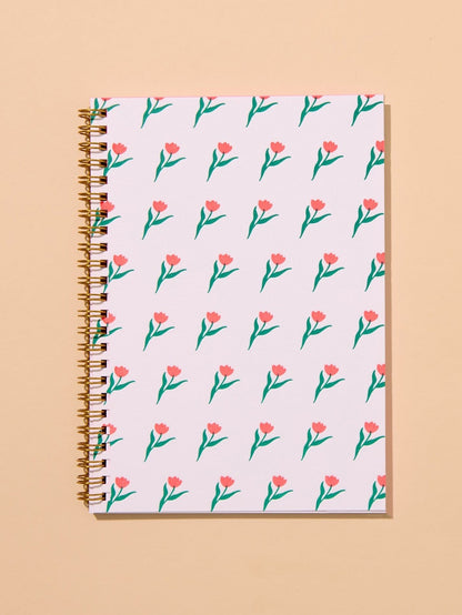 Printemps Tulip Letterpress Spiral Notebook