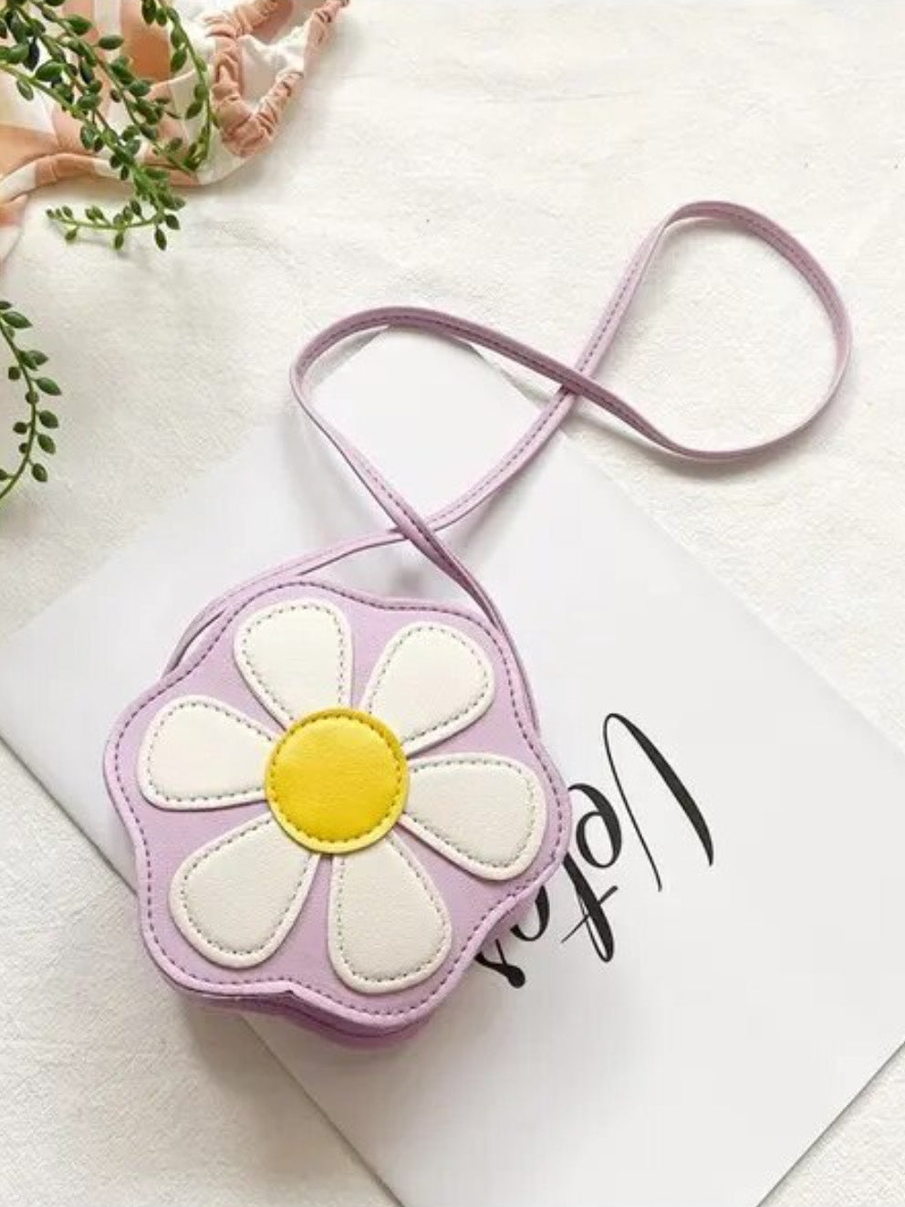 purple flower tiny purse