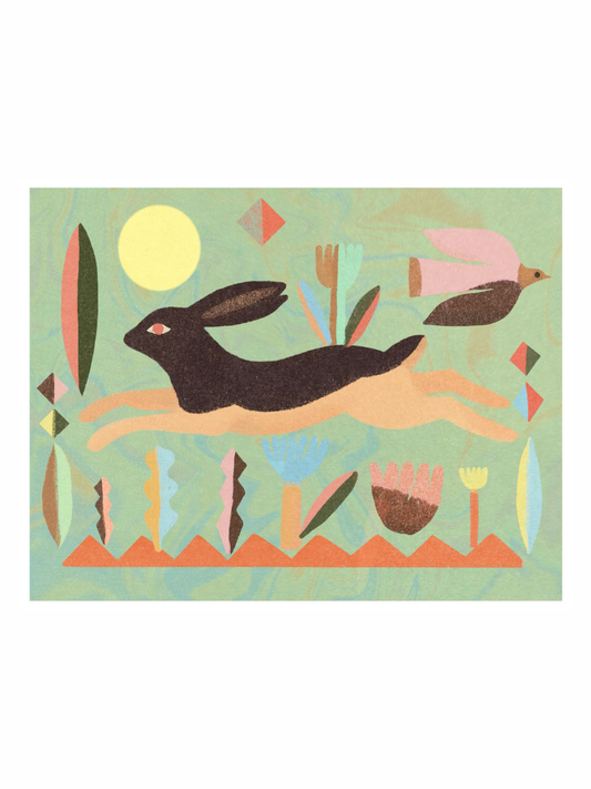 rabbit run art print
