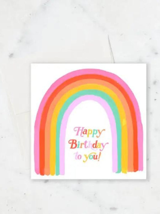Rainbow Birthday Letters Card