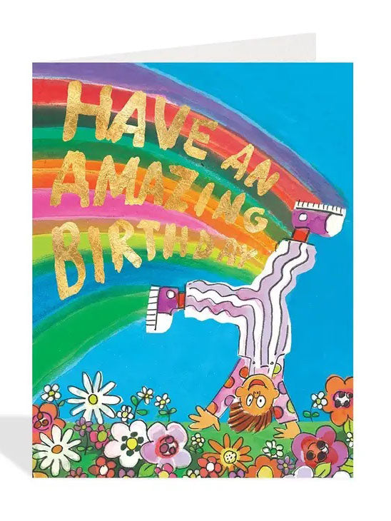 Rainbow Cartwheel Birthday Card