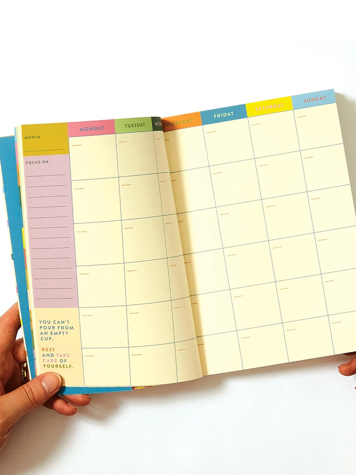 rainbow check daily planner