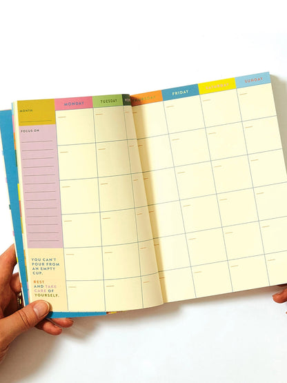 rainbow check daily planner