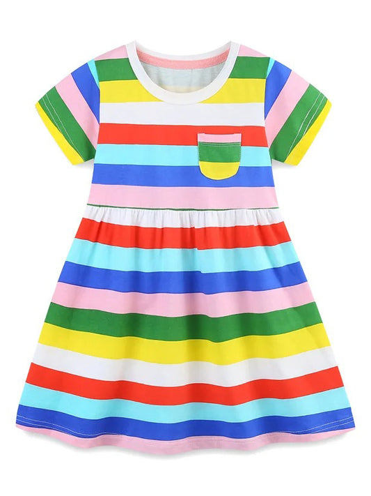 rainbow stripe dress