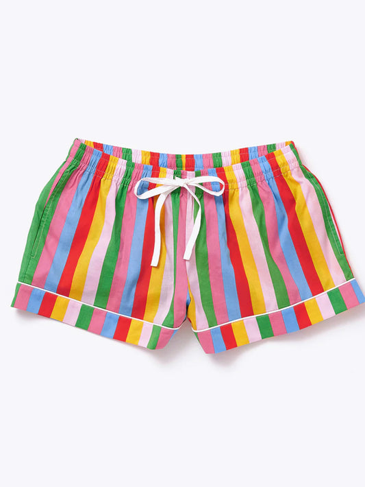 rainbow stripes leisure shorts