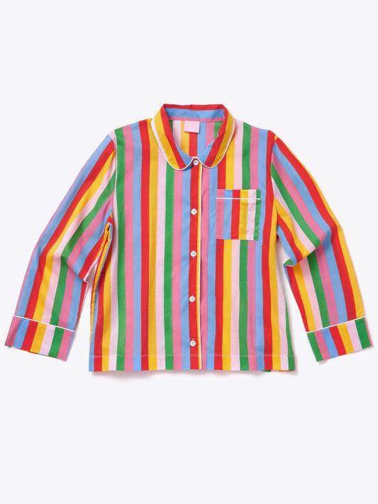 rainbow stripes leisure top