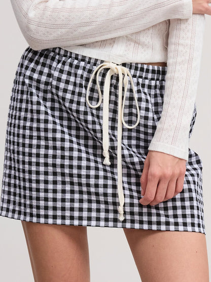 ramona gingham mini skirt