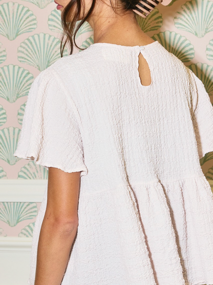 rebecca ruffle babydoll top