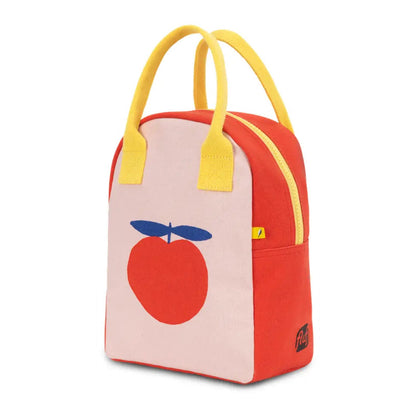 red apple zipper lunch bag