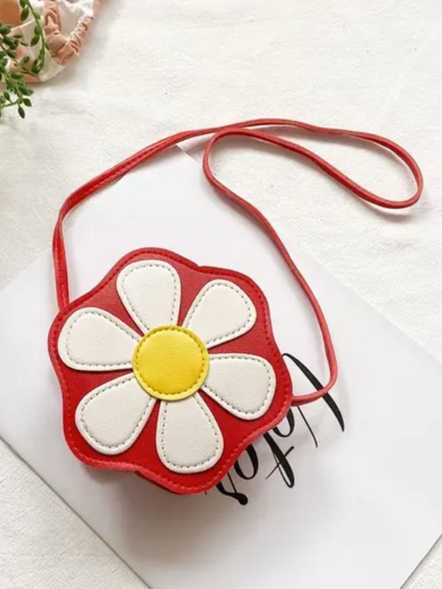 red flower tiny purse