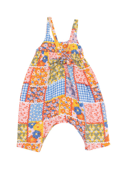 Ric Rac Patchwork Tie Back Romper