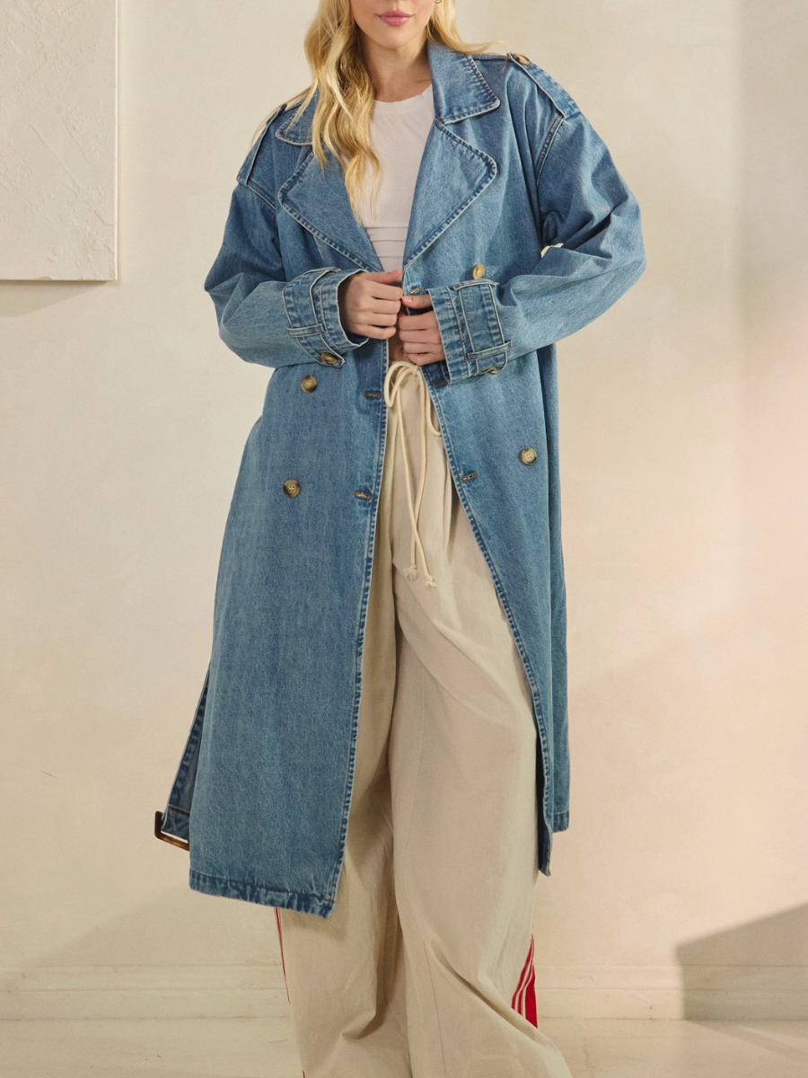ricky denim trench coat