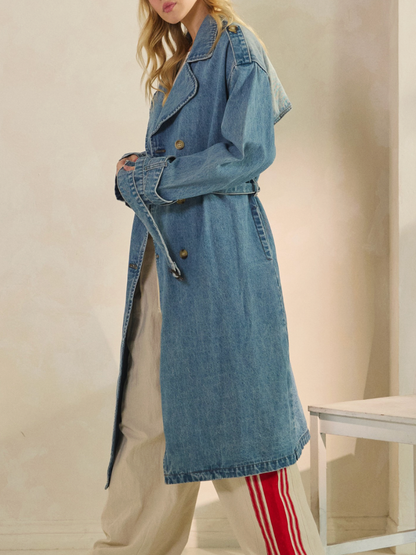 ricky denim trench coat