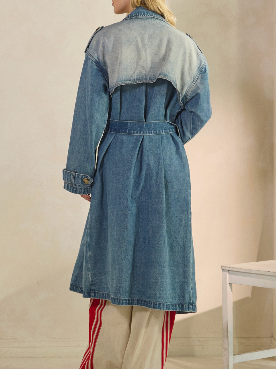 ricky denim trench coat