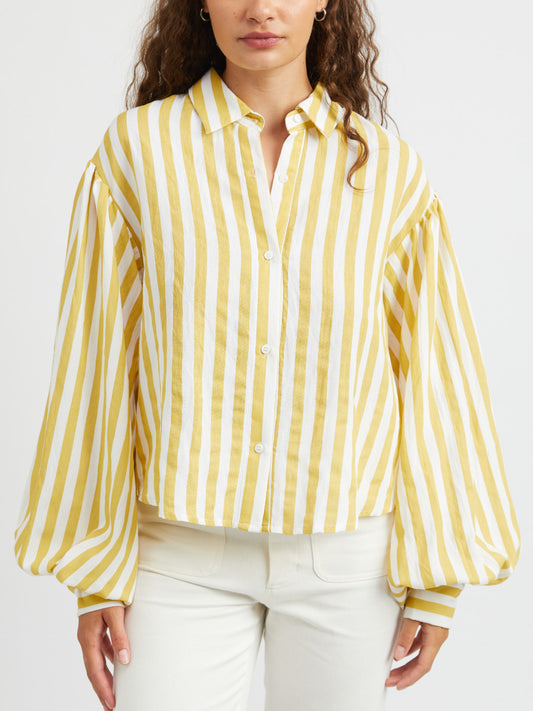 riley lemon striped top