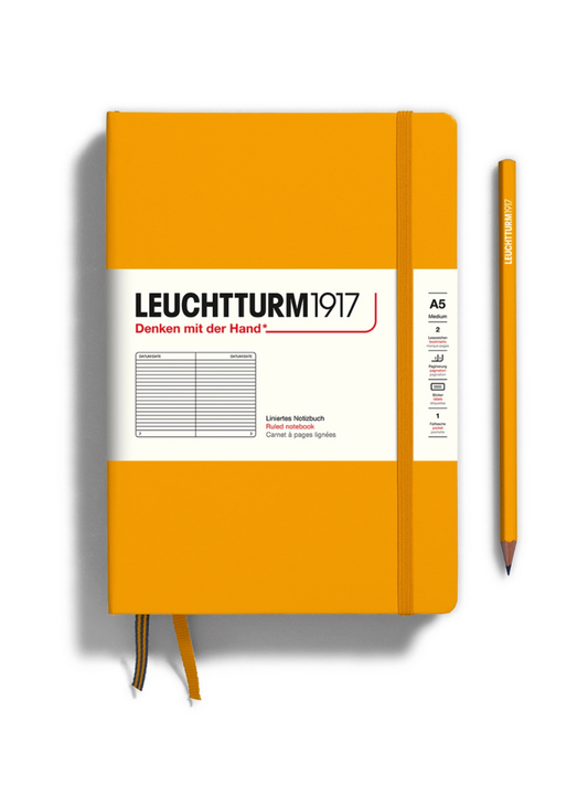 rising sun hardcover ruled medium a5 notebook