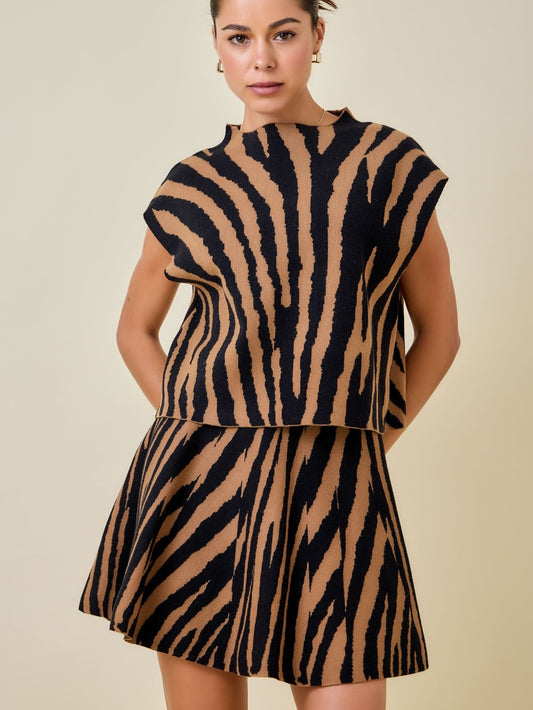 Roar Stripe Knit Top
