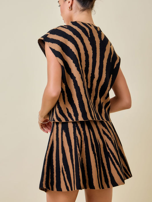 Roar Stripe Knit Top