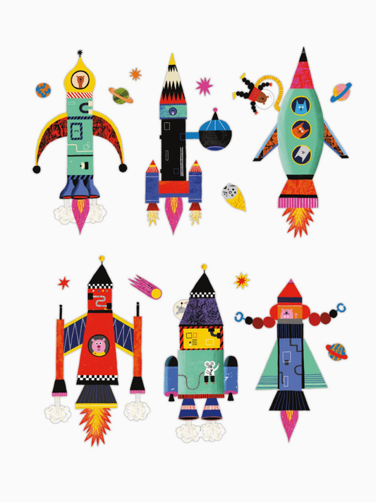 rocket ships magnetic build it