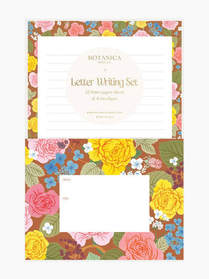 rose garden letter writing set