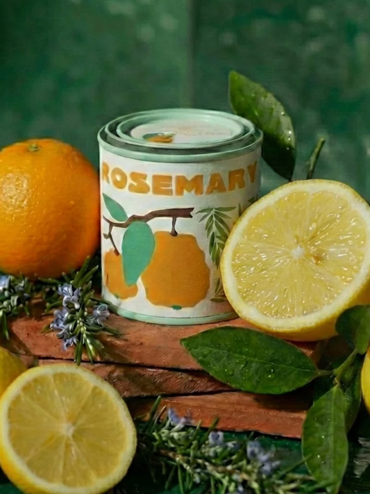 rosemary + citrus zest market tin candle
