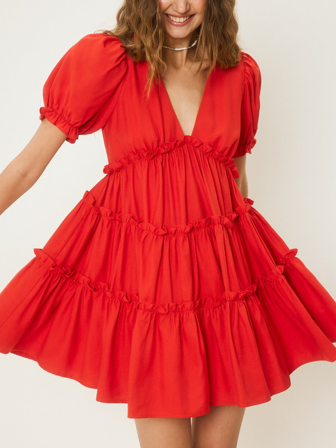 rosie tiered mini dress