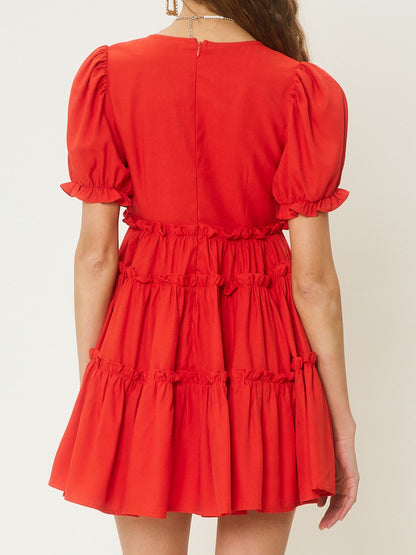rosie tiered mini dress