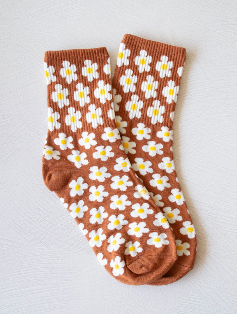 Rust Daisy Socks – Handzy Shop + Studio