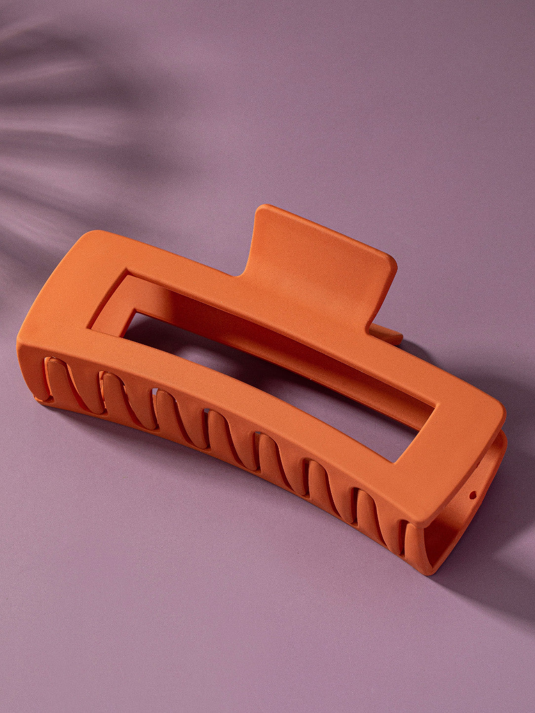 Rust Matte Rectangle Hair Claw Clip
