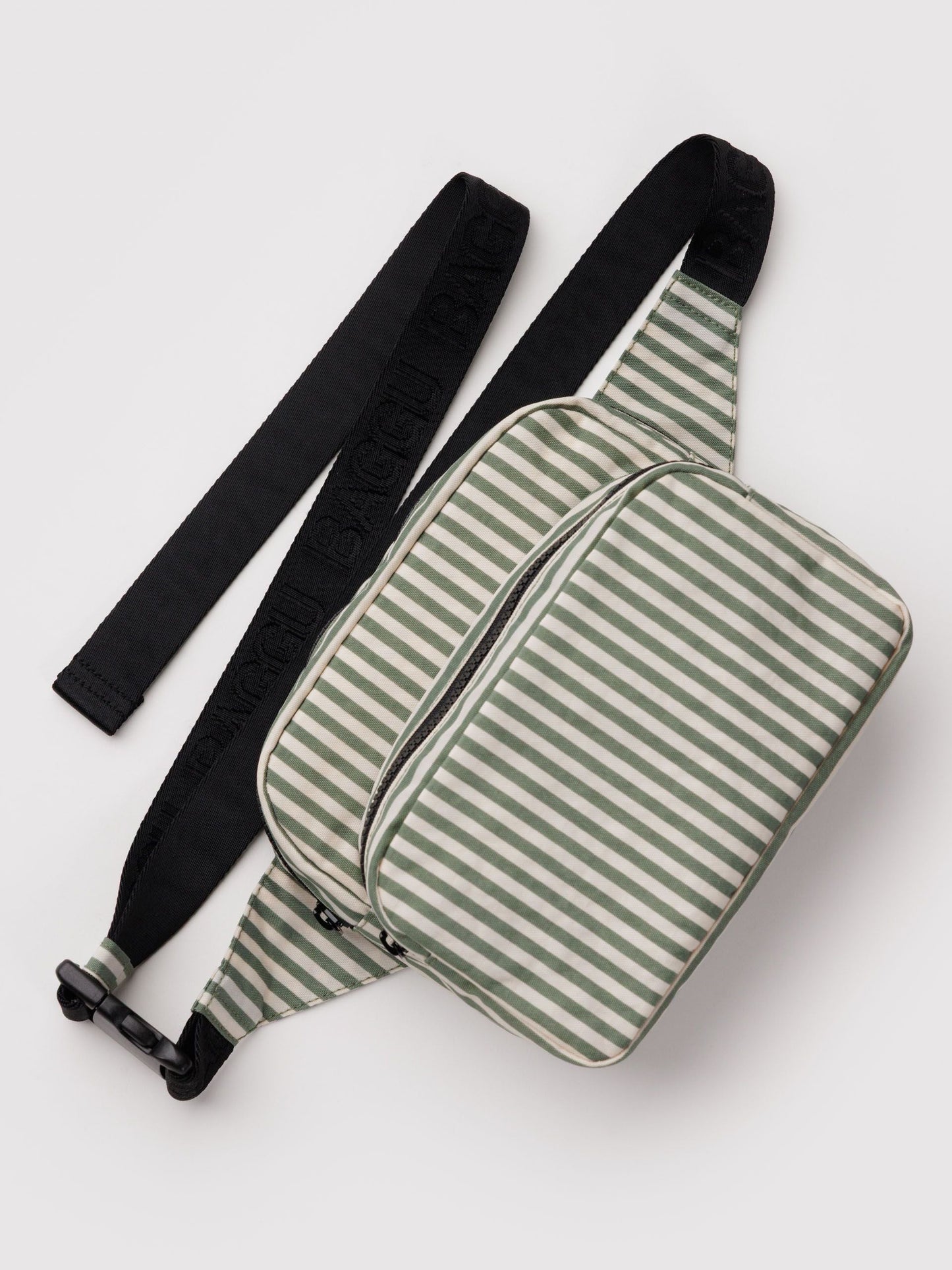 Sage Stripe Fanny Pack