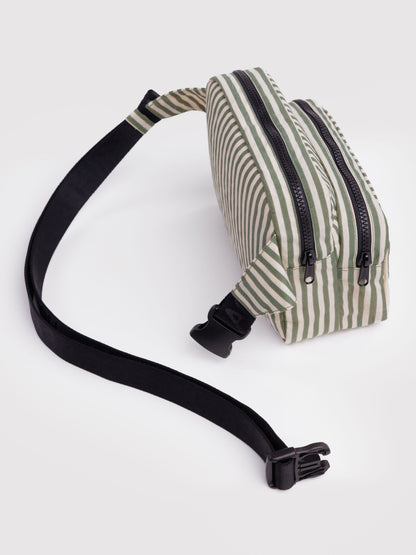 Sage Stripe Fanny Pack