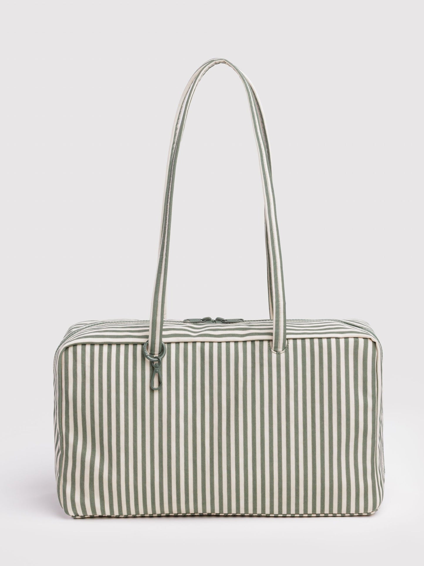 Sage Stripe Medium Nylon Bowler Bag