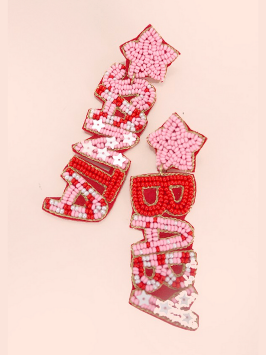 santa baby beaded earrings