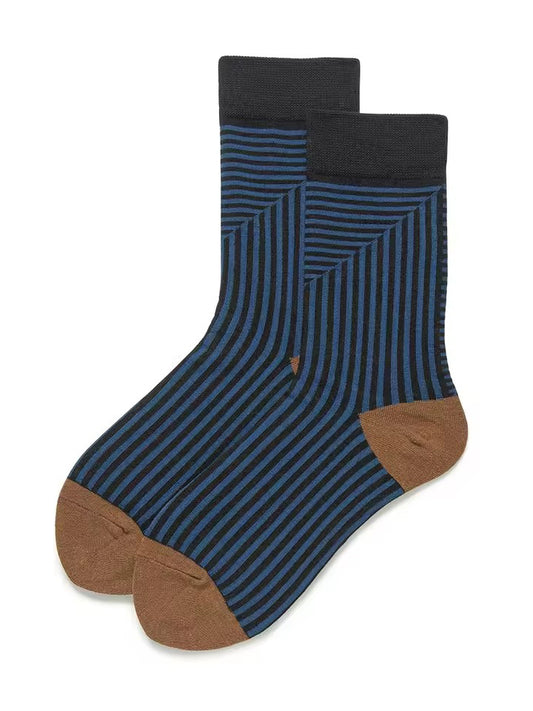 Sea Geometric Stripe Socks