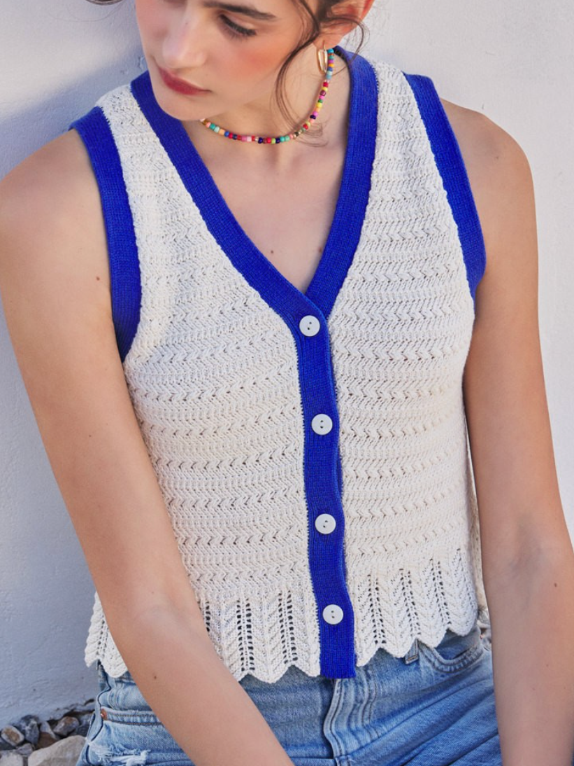 seaside crochet tank