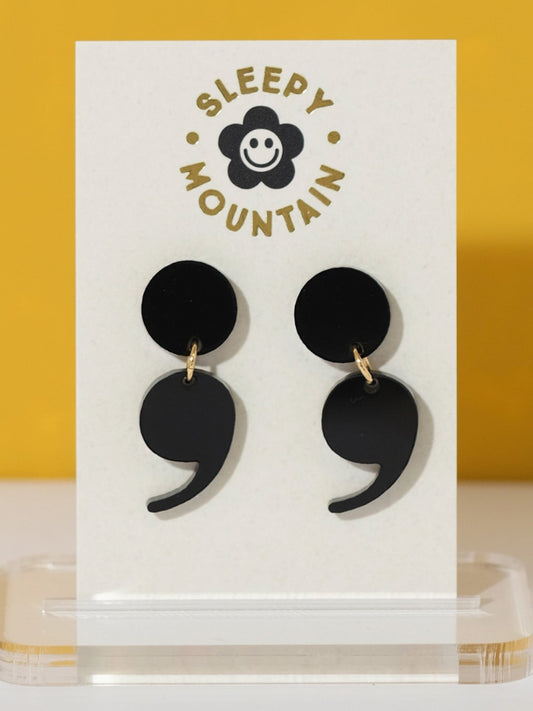 semicolon earrings