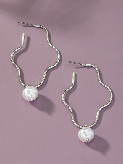 silver aphrodite earrings