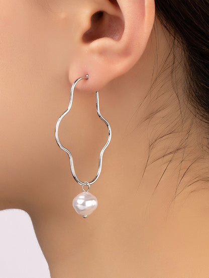 silver aphrodite earrings