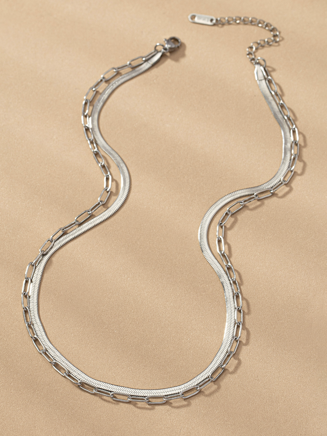 silver paperclip chain