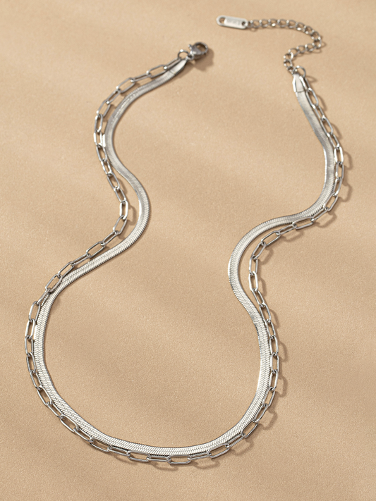 silver paperclip chain