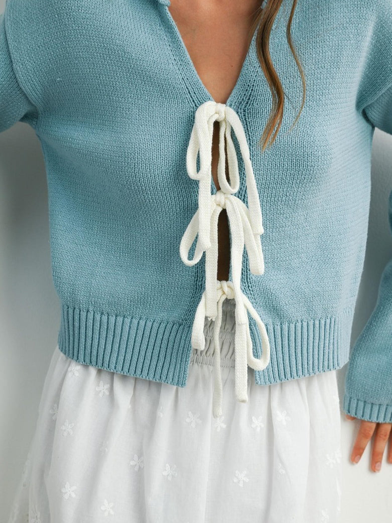 Simone Tie-Up Cardigan