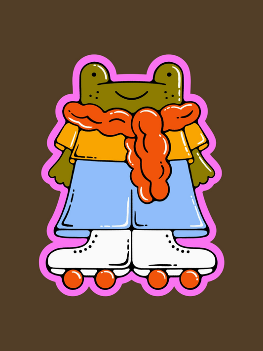 skater frog sticker