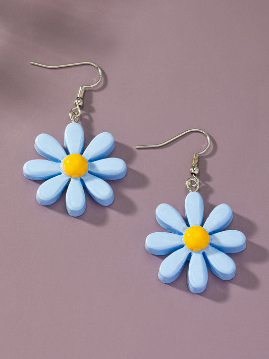 sky daisy drop earrings