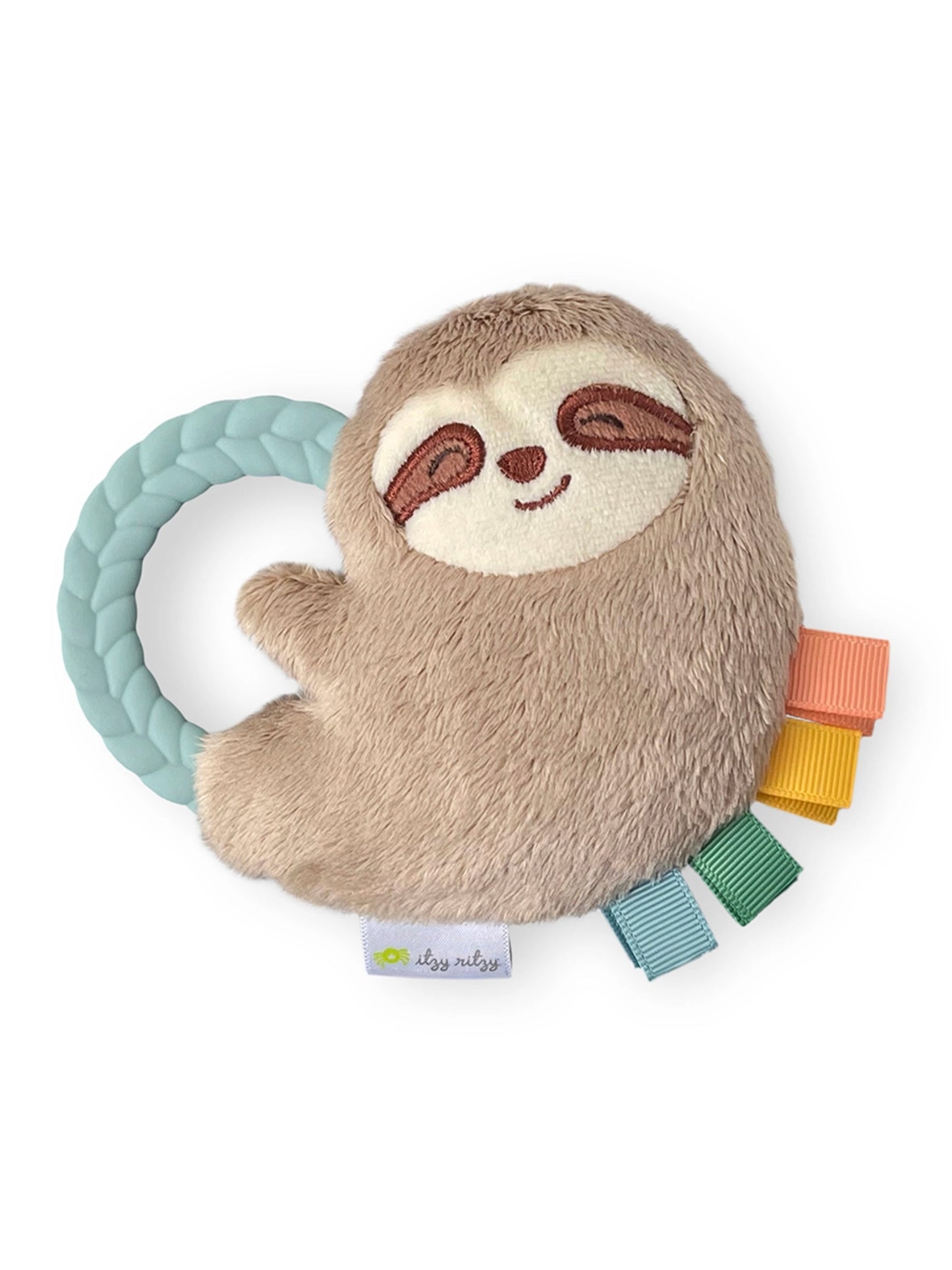 sloth plush teether rattle pal