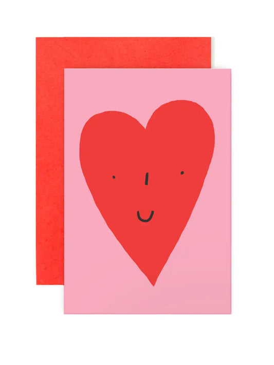 smiley heart mini card