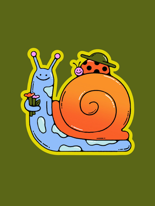 snail + ladybug sticker
