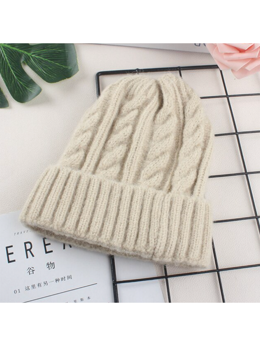 Snow Cable Knit Beanie
