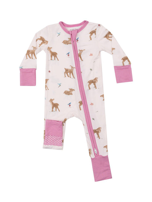 Soft Deer Zipper Romper