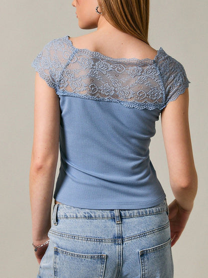 Somthing Blue Lace Top